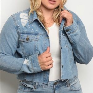 ✨New Retail Plus Size✨ Cropped Denim Jacket